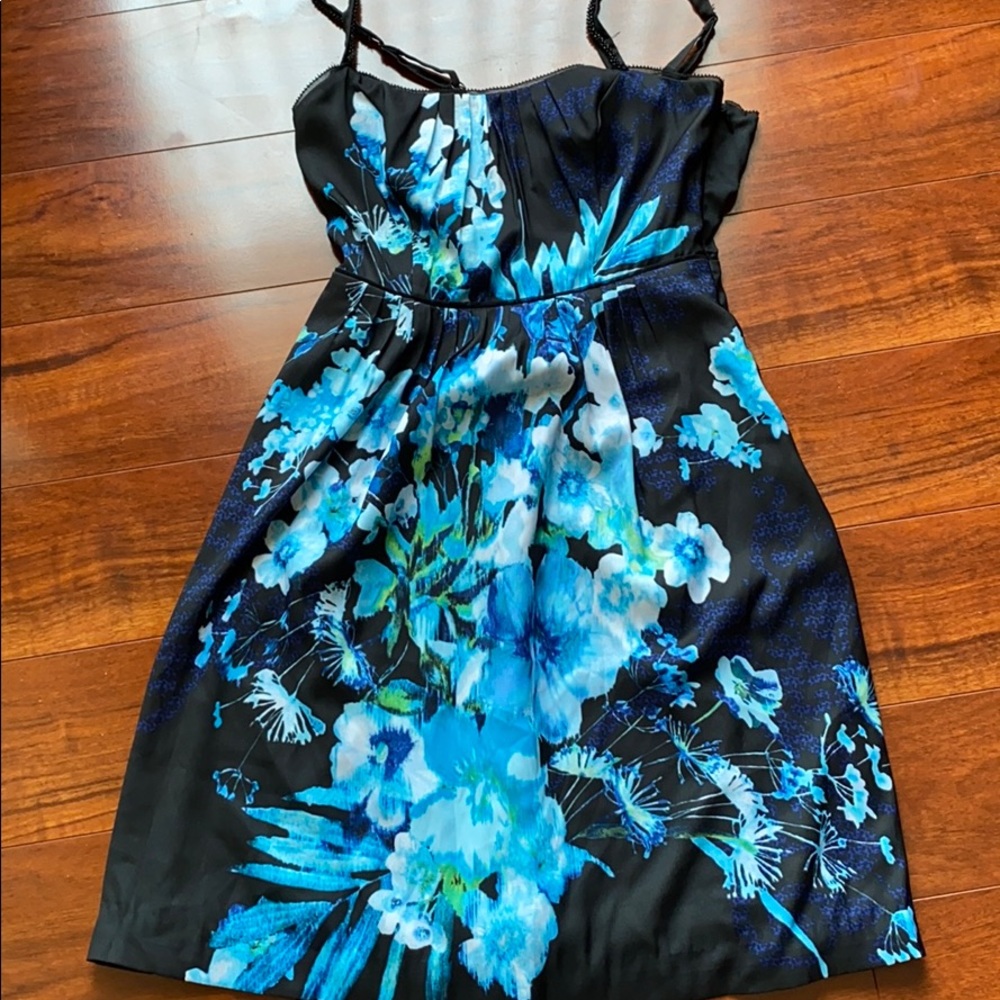 White house black market flowered sundress dress 0